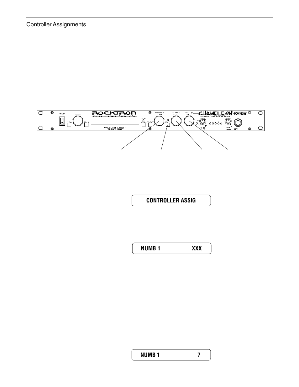 Controller assignments | Rocktron Chameleon On-Line User Manual | Page 78 / 103