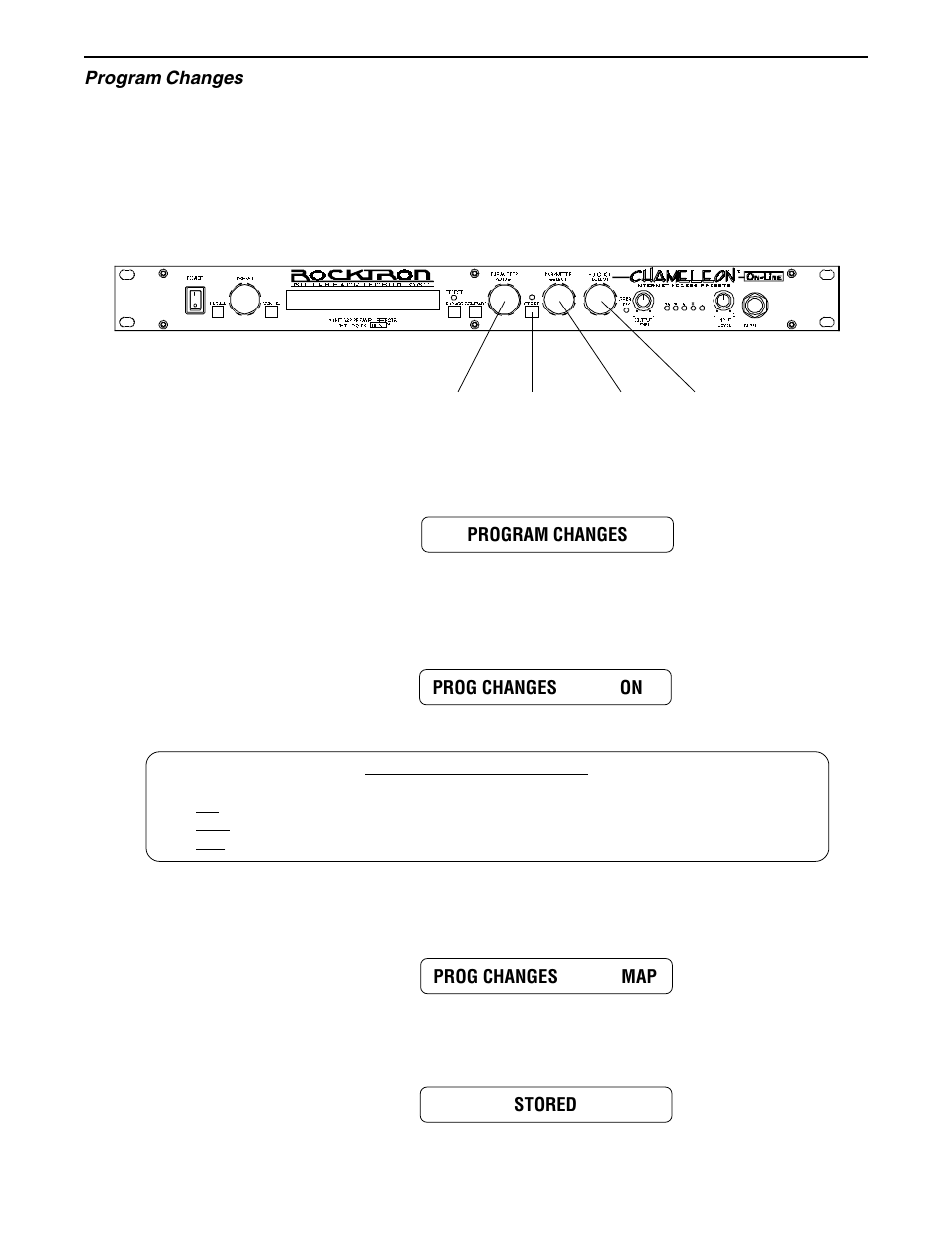 Program changes | Rocktron Chameleon On-Line User Manual | Page 83 / 103