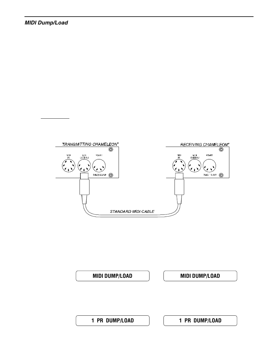 Midi dump/load | Rocktron Chameleon On-Line User Manual | Page 87 / 103