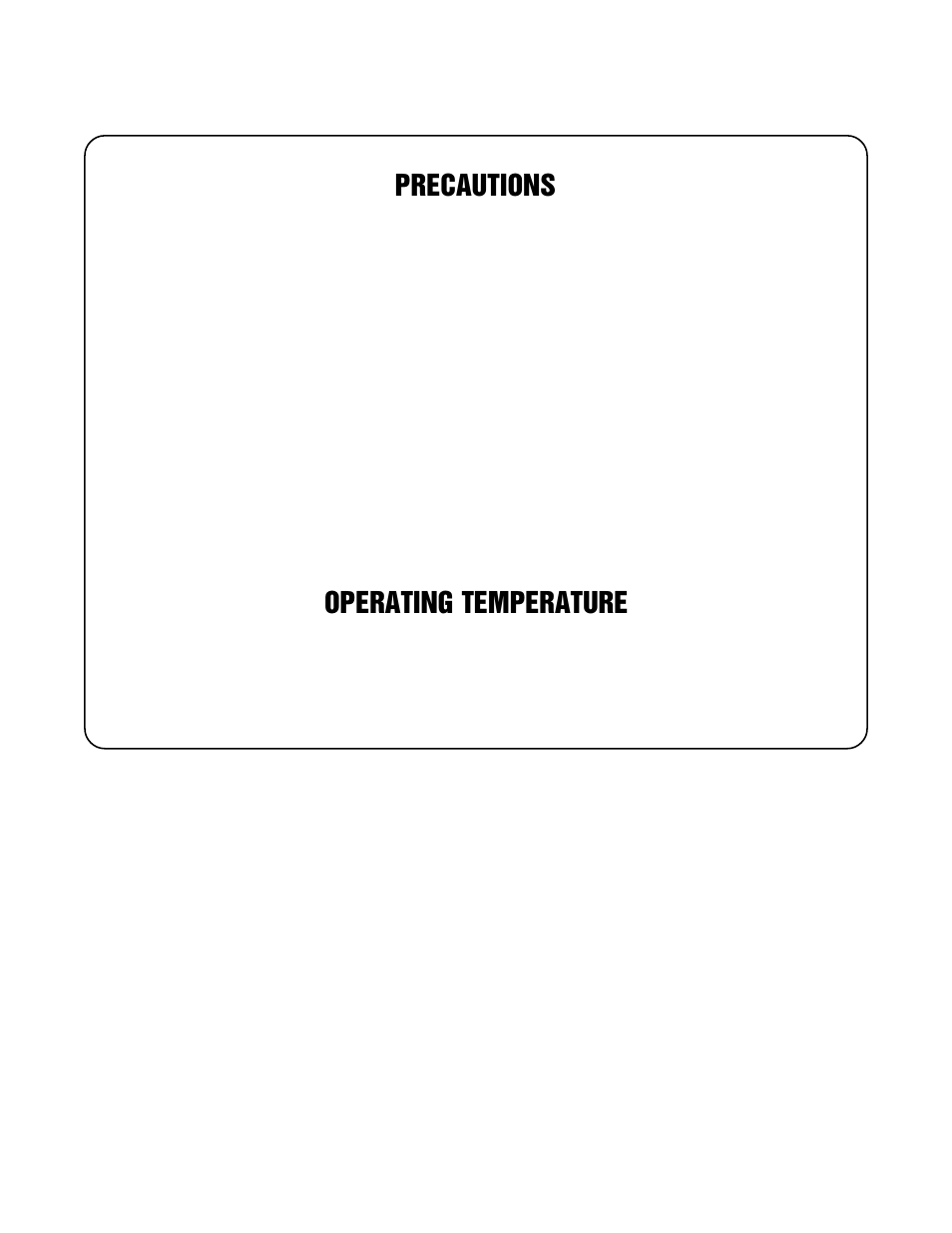 Precautions, Operating temperature | Rocktron Piranha User Manual | Page 2 / 22