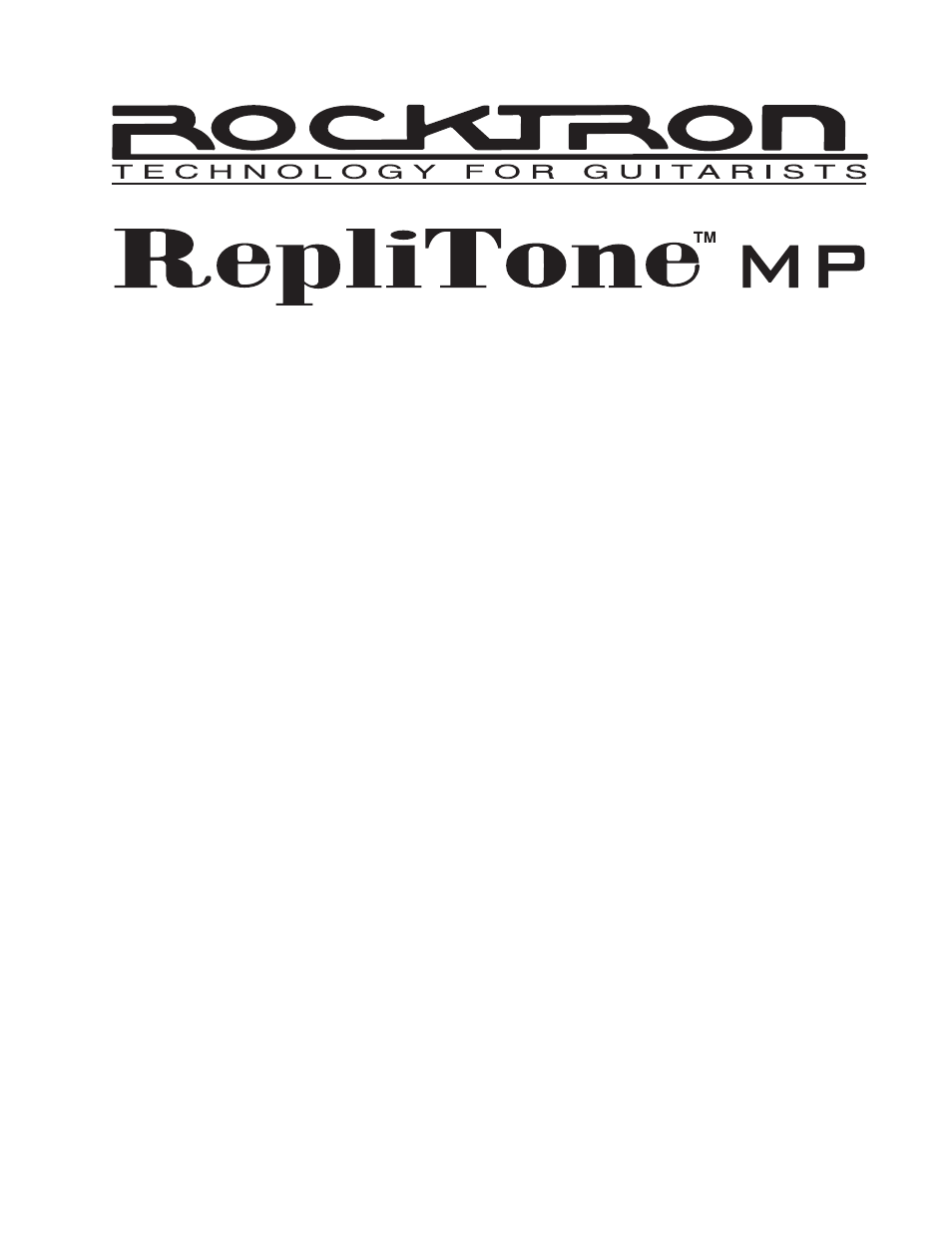 Rocktron RepliTone MP User Manual | 28 pages