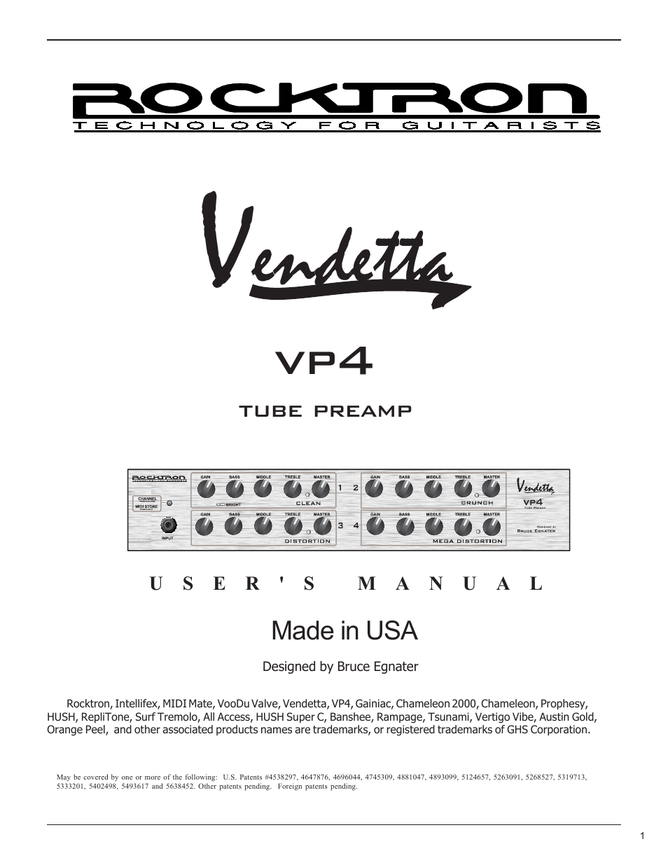 Rocktron VP4 User Manual | 12 pages