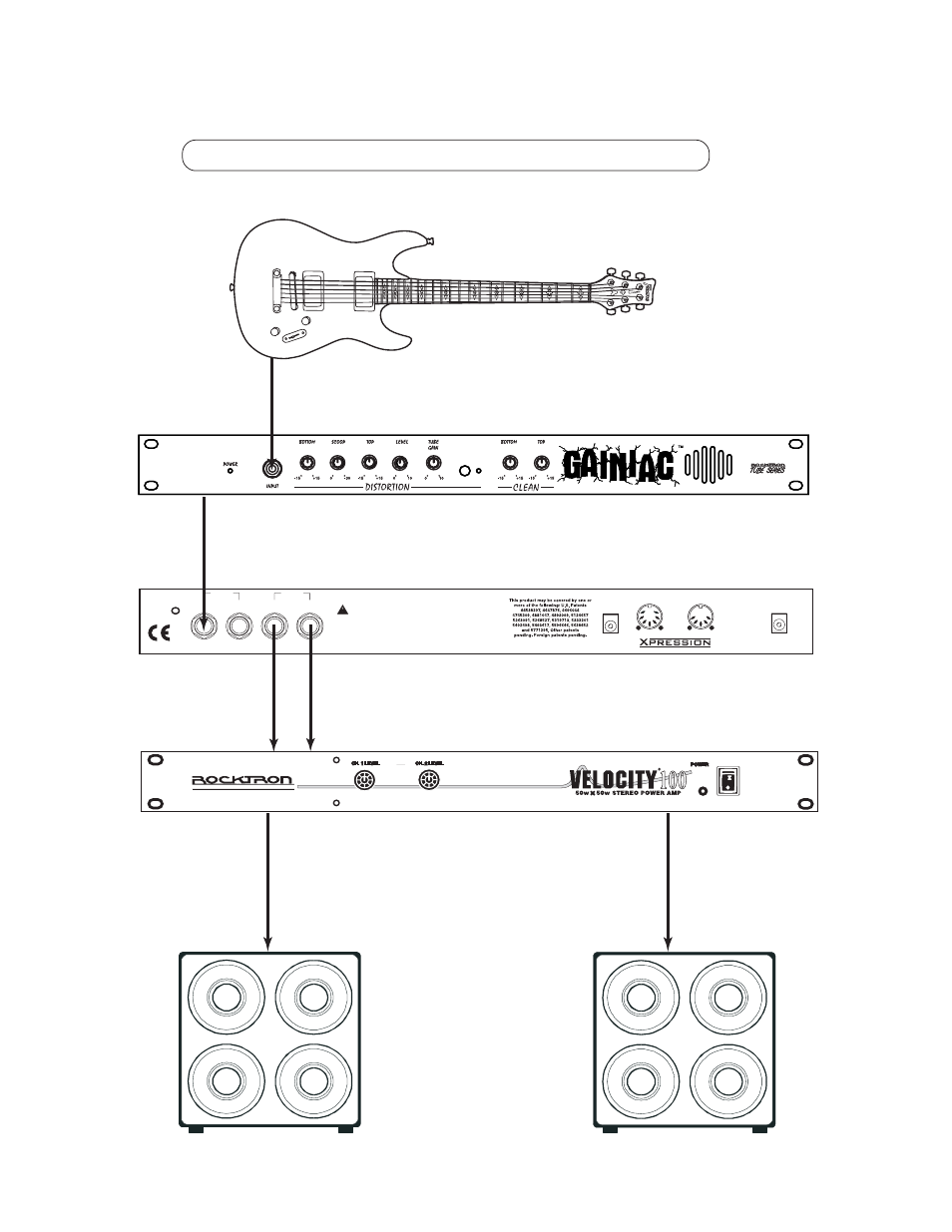 Connections, Using the xpression, Within a guitar rack system | Rocktron Xpression User Manual | Page 11 / 76