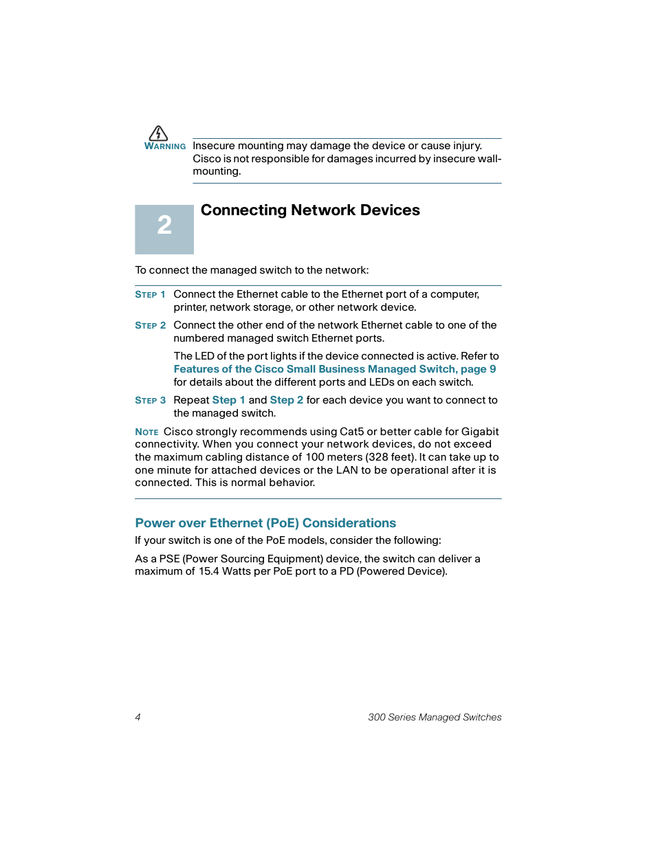 Connecting network devices | Cisco 300 User Manual | Page 4 / 16