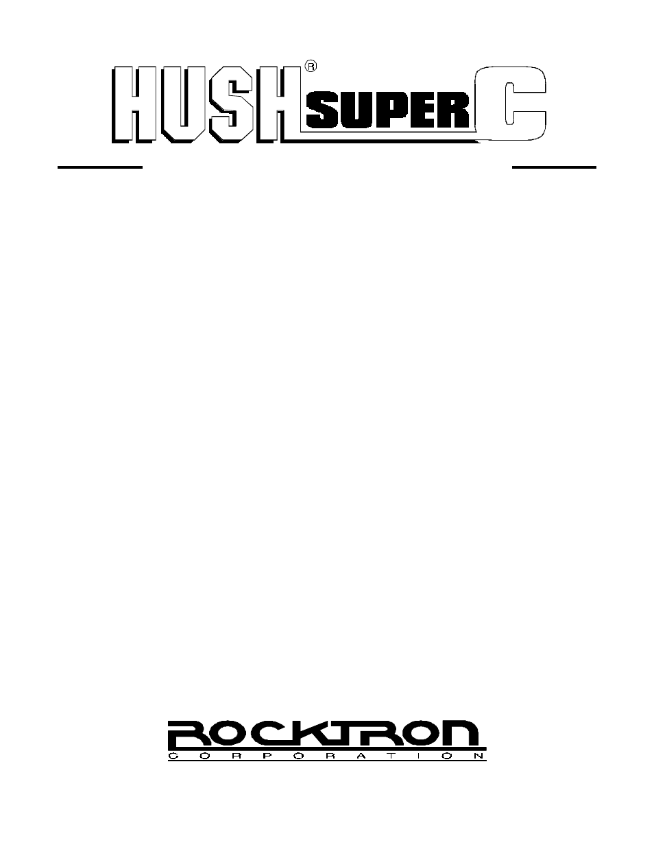 Rocktron HUSH Super C User Manual | 13 pages