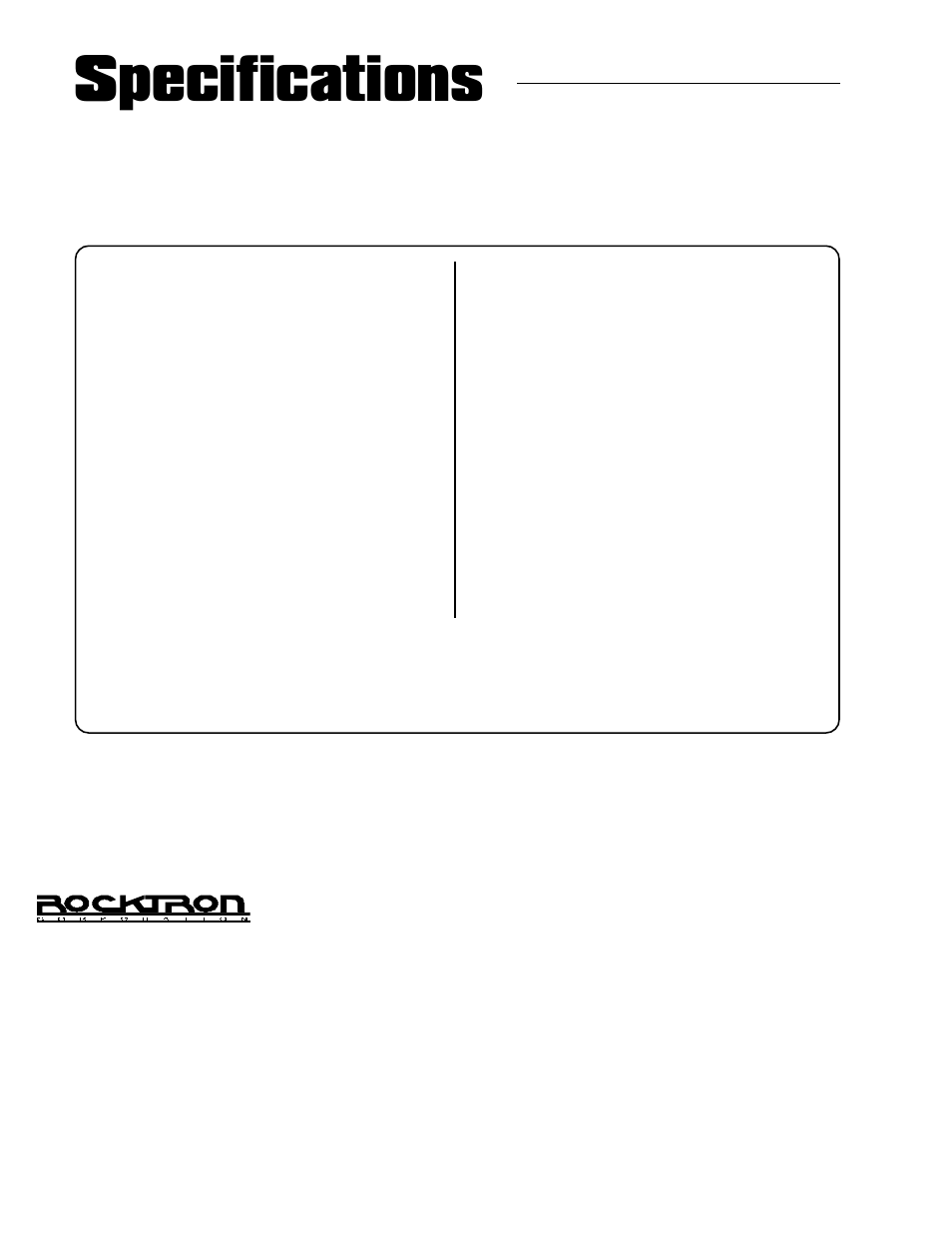 Specifications | Rocktron HUSH Super C User Manual | Page 13 / 13