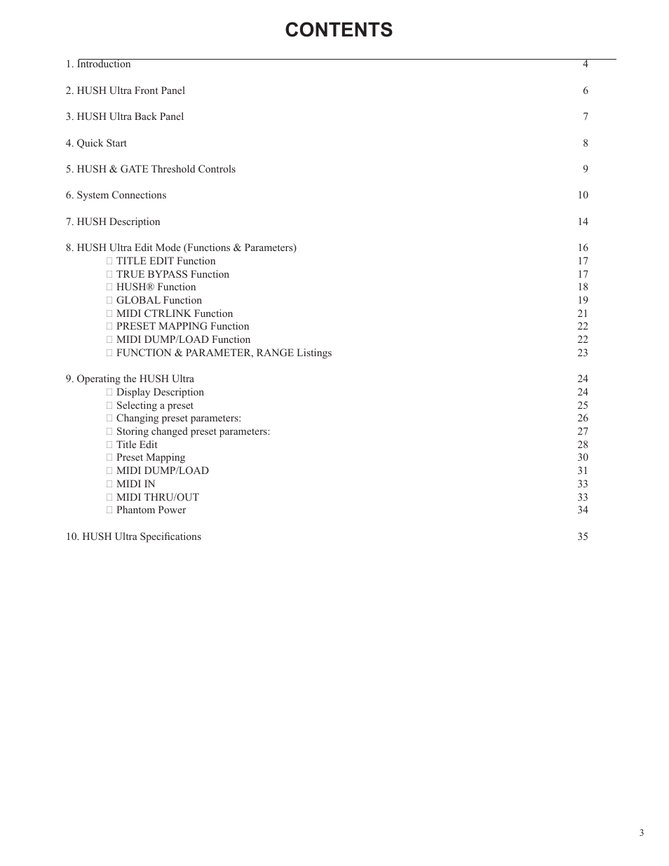 Rocktron HUSH Ultra User Manual | Page 3 / 38