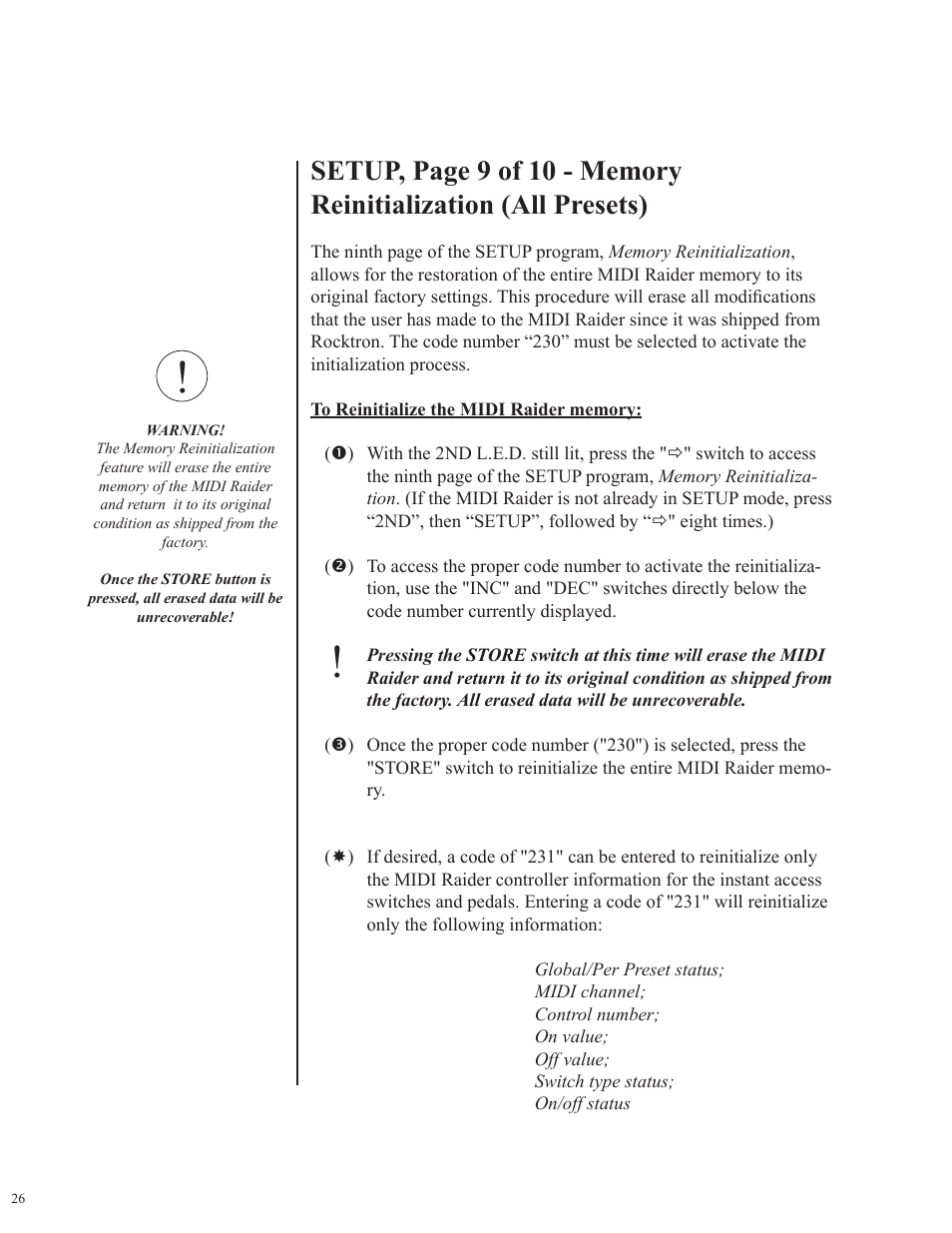Rocktron MIDI Raider User Manual | Page 29 / 80