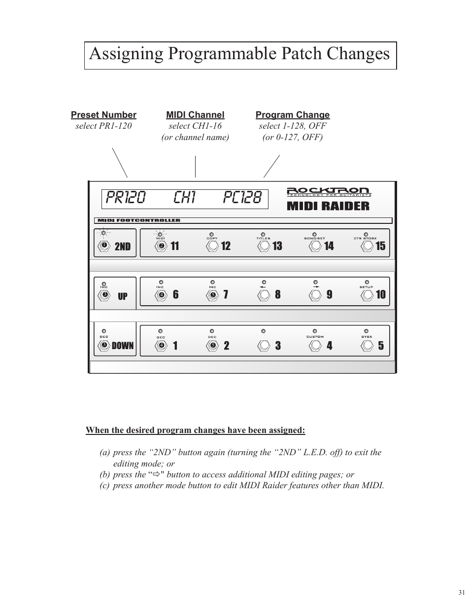 Rocktron MIDI Raider User Manual | Page 34 / 80