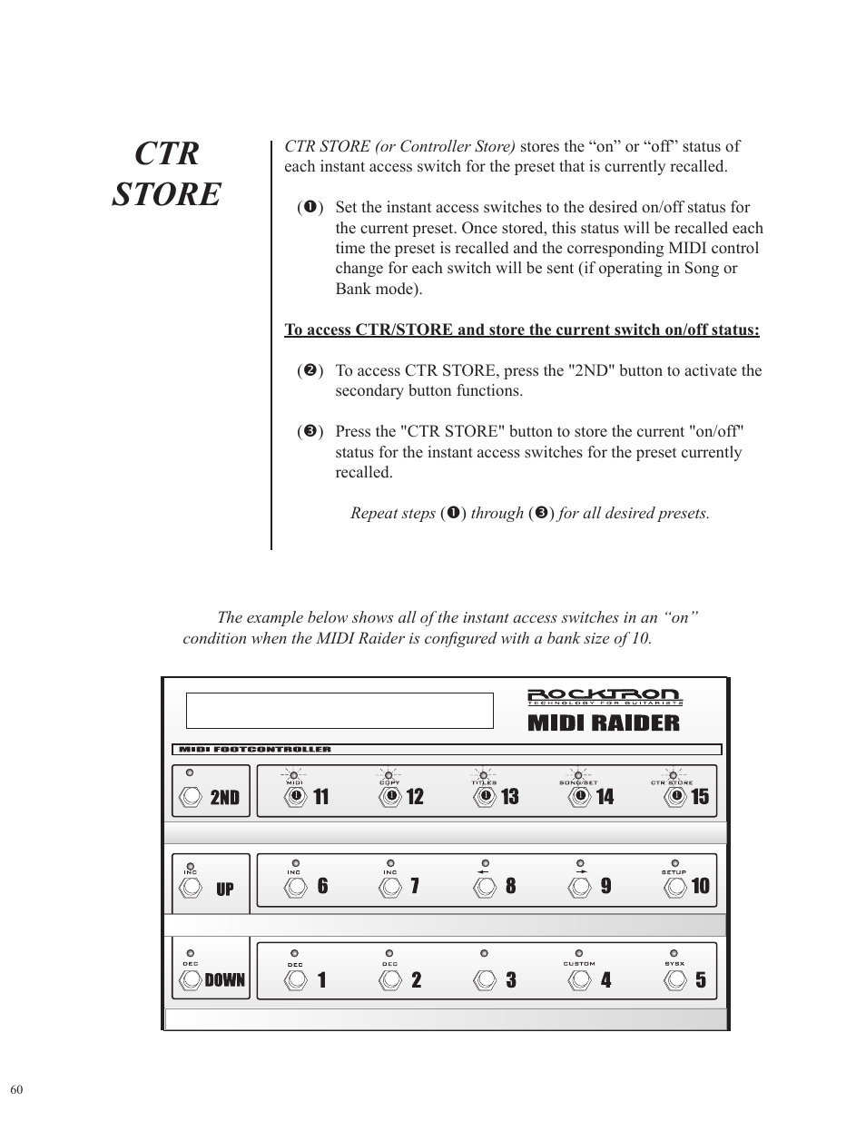 Ctr store | Rocktron MIDI Raider User Manual | Page 63 / 80