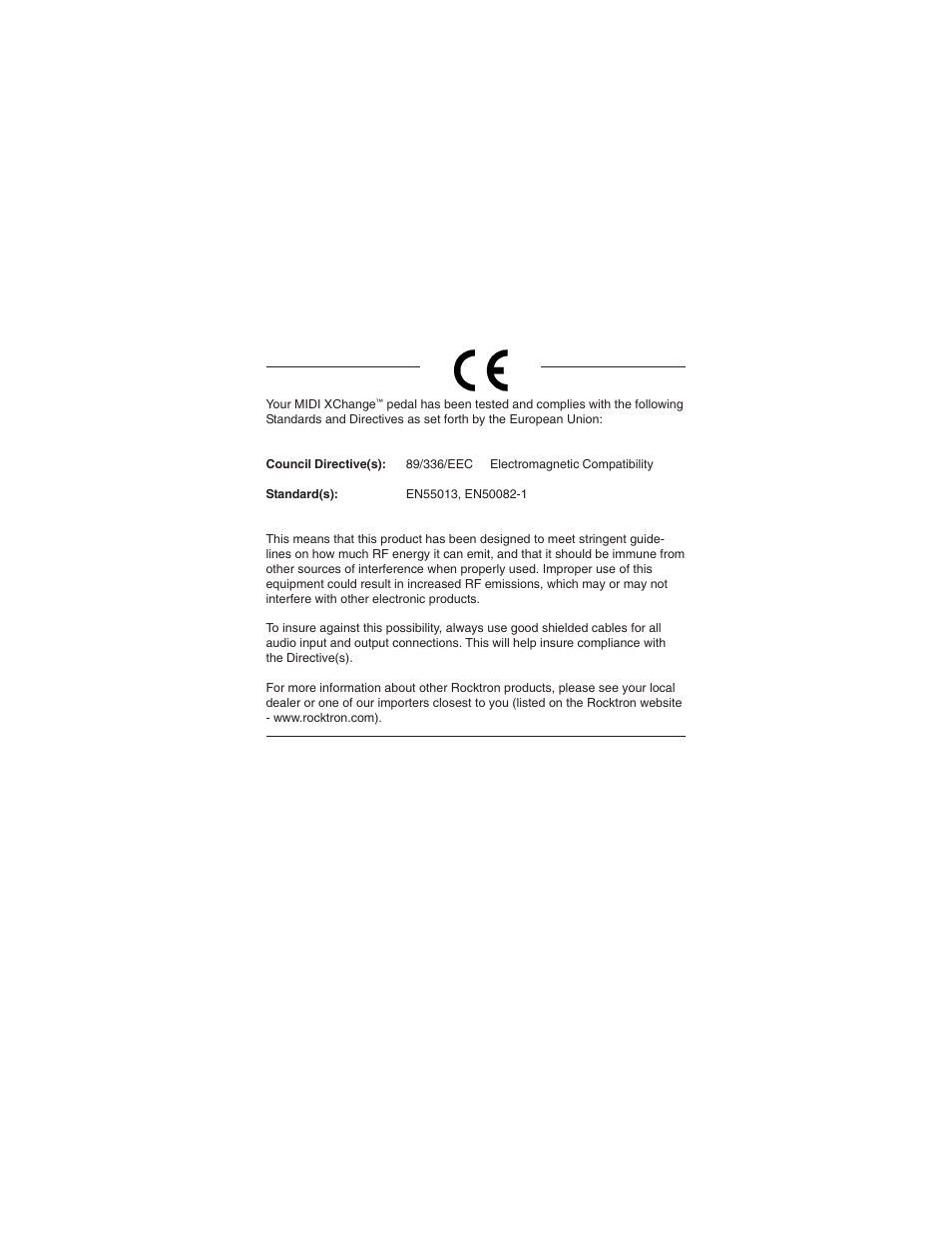Precautions | Rocktron MIDI Xchange User Manual | Page 2 / 28