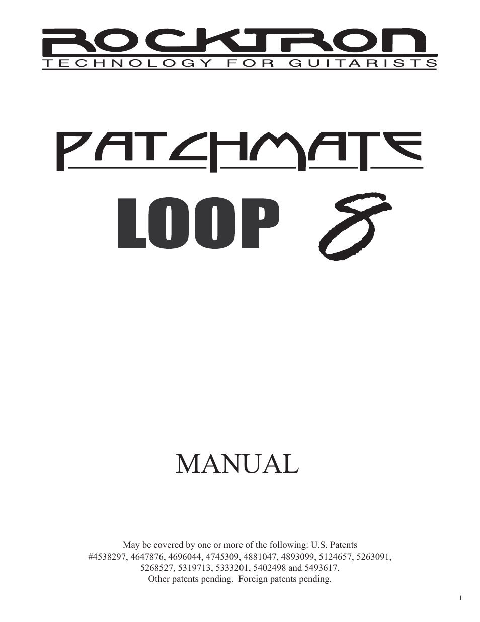 Rocktron Patchmate Loop 8 User Manual | 28 pages