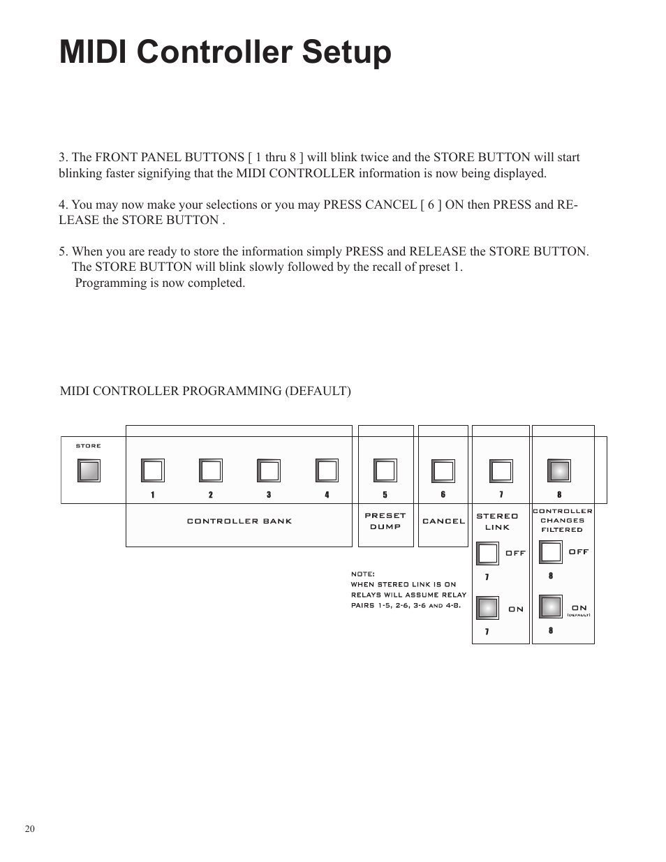 Midi controller setup | Rocktron Patchmate Loop 8 User Manual | Page 20 / 28