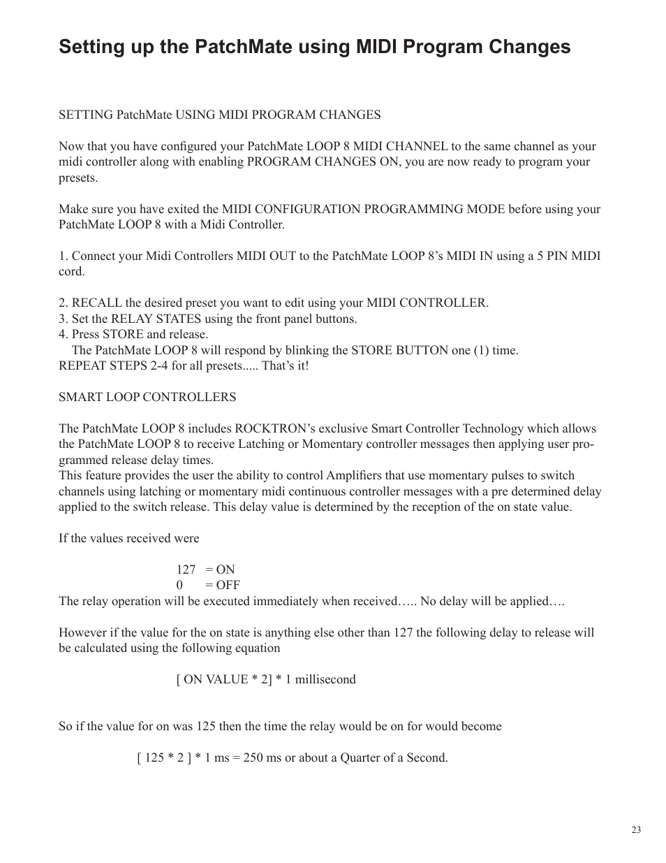 Rocktron Patchmate Loop 8 User Manual | Page 23 / 28