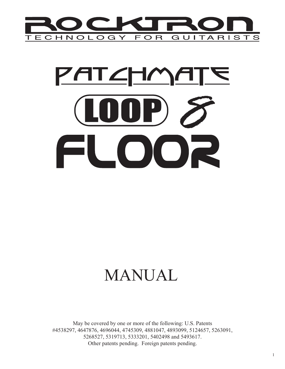 Rocktron Patchmate Loop 8 Floor User Manual | 32 pages