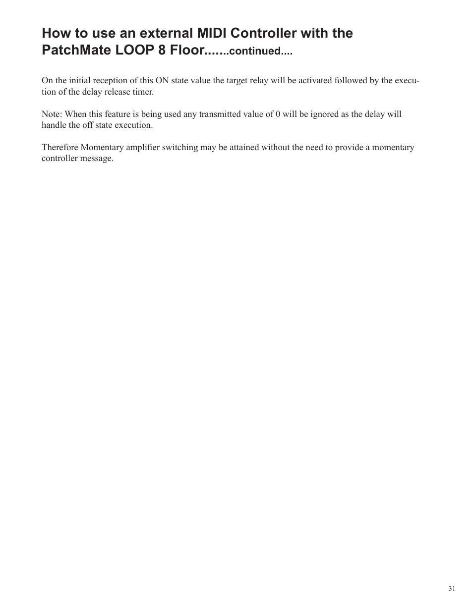 Rocktron Patchmate Loop 8 Floor User Manual | Page 31 / 32