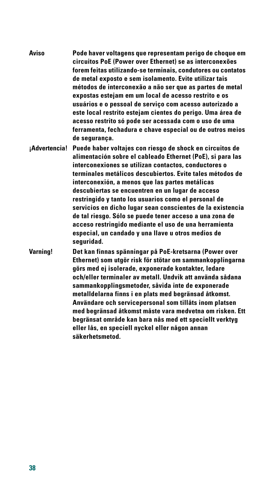 Cisco 500 Series User Manual | Page 38 / 58