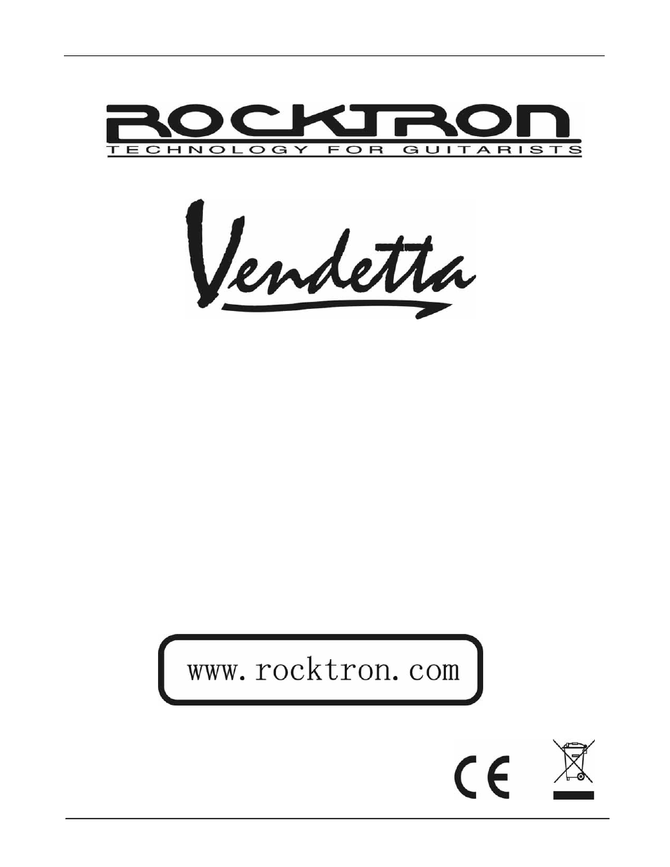 Rocktron - a division of ghs corporation | Rocktron Vendetta 100W 2x12 Combo Amp User Manual | Page 16 / 16