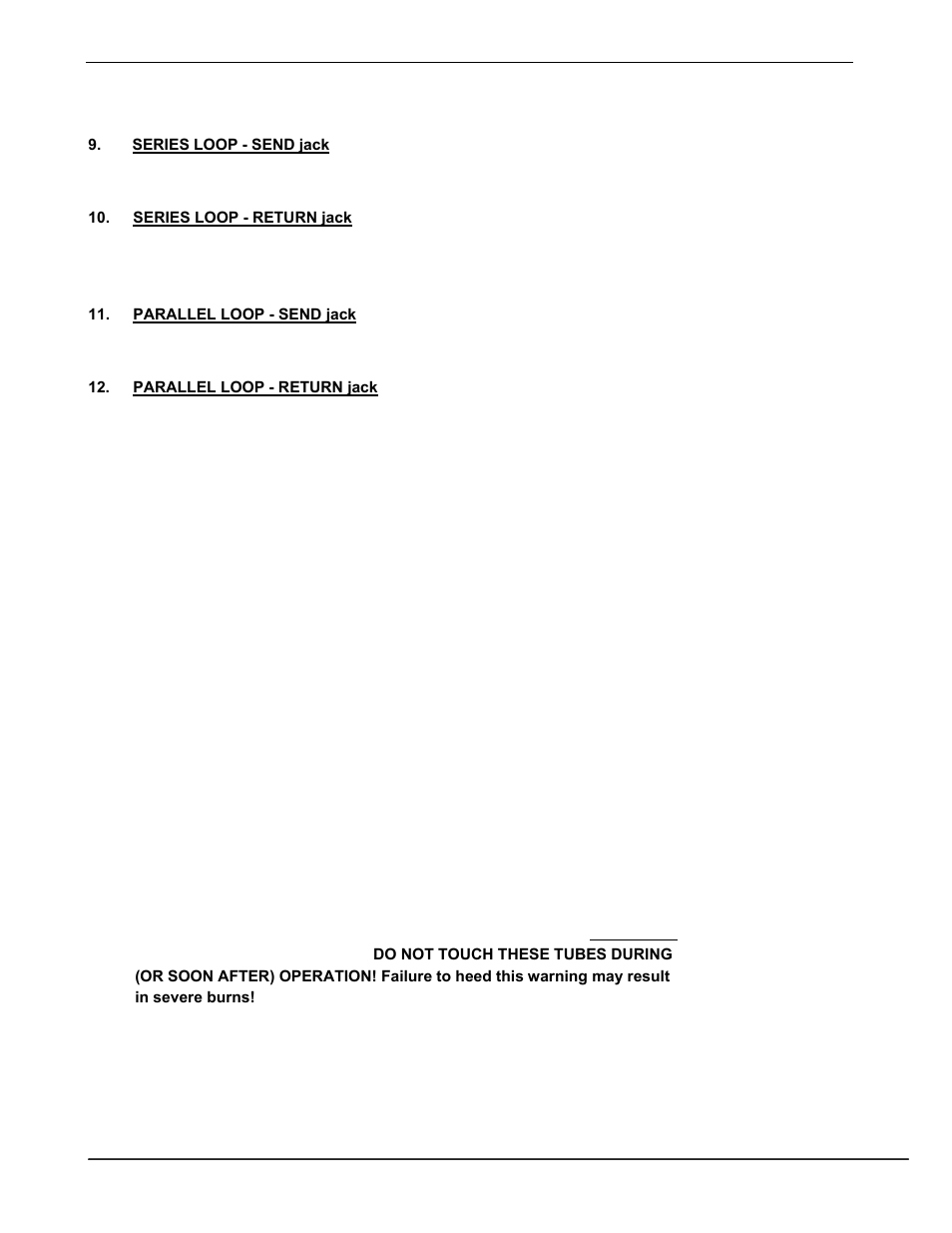 Operating precautions, Rear panel cont | Rocktron Vendetta 100W 2x12 Combo Amp User Manual | Page 6 / 16