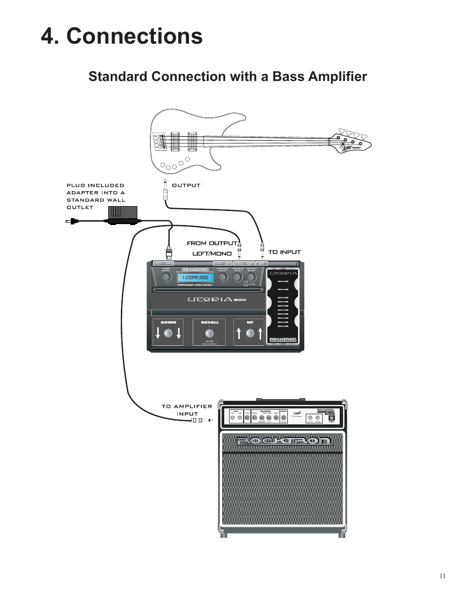 Connections | Rocktron Utopia B100 User Manual | Page 11 / 72