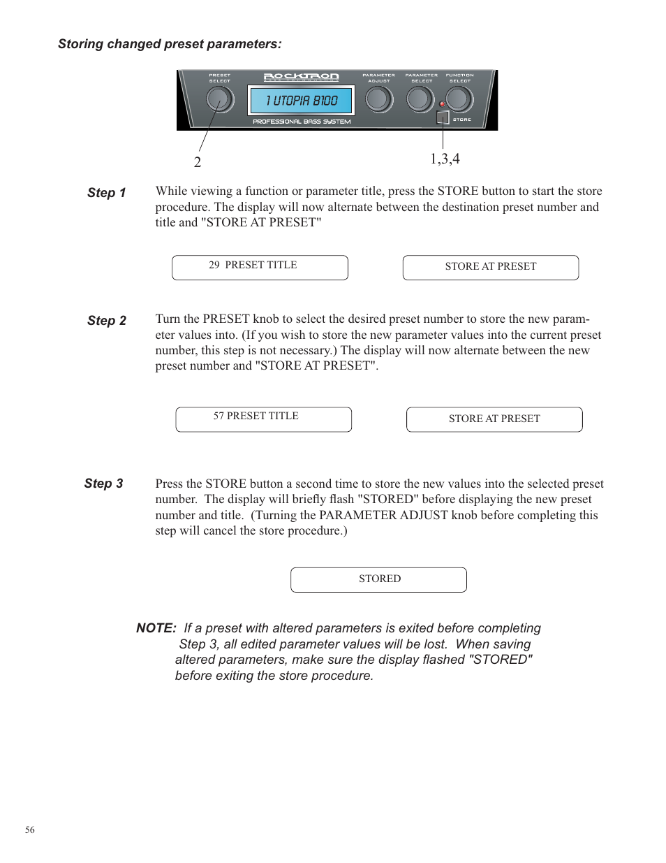 Rocktron Utopia B100 User Manual | Page 56 / 72