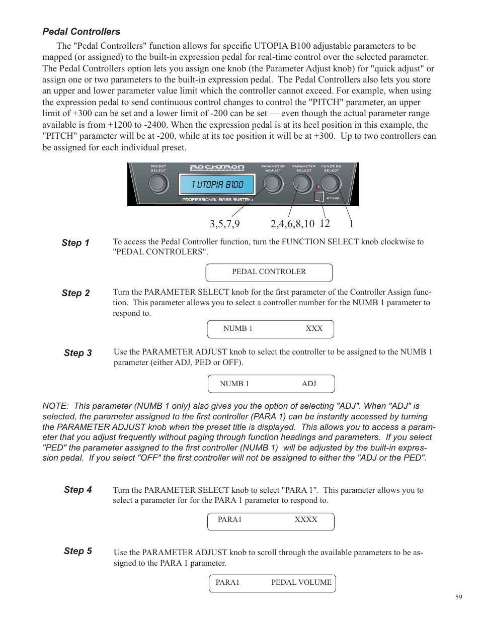 Rocktron Utopia B100 User Manual | Page 59 / 72