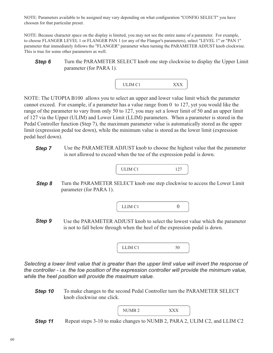 Rocktron Utopia B100 User Manual | Page 60 / 72