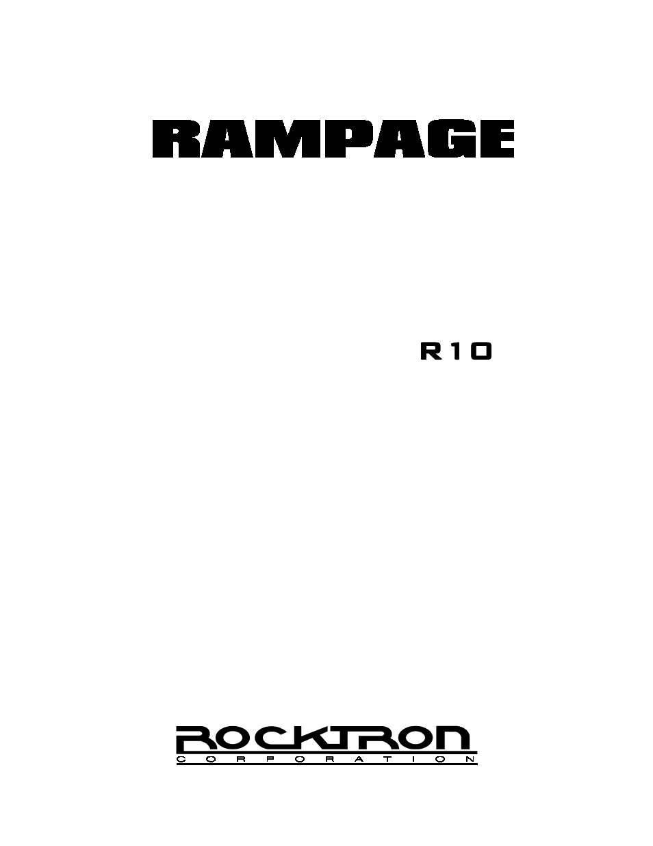 Rocktron R10 User Manual | 7 pages