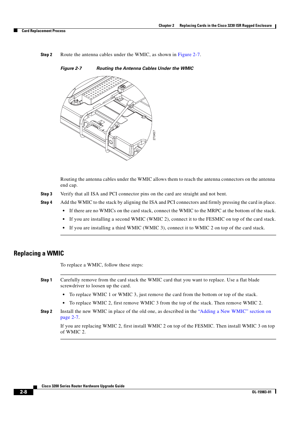 Replacing a wmic | Cisco 3200 Series User Manual | Page 24 / 60