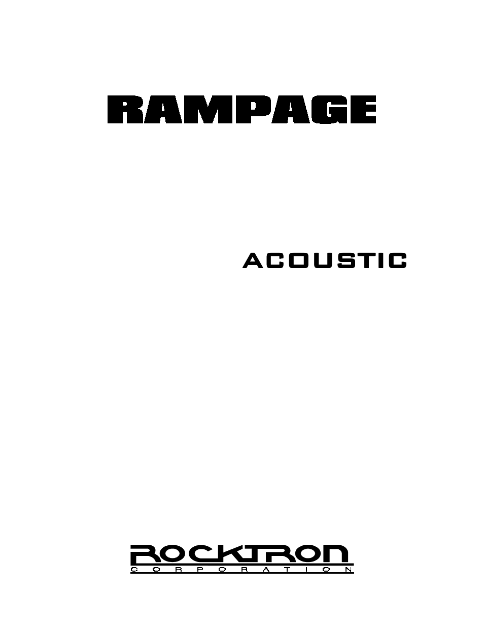 Rocktron Acoustic User Manual | 9 pages