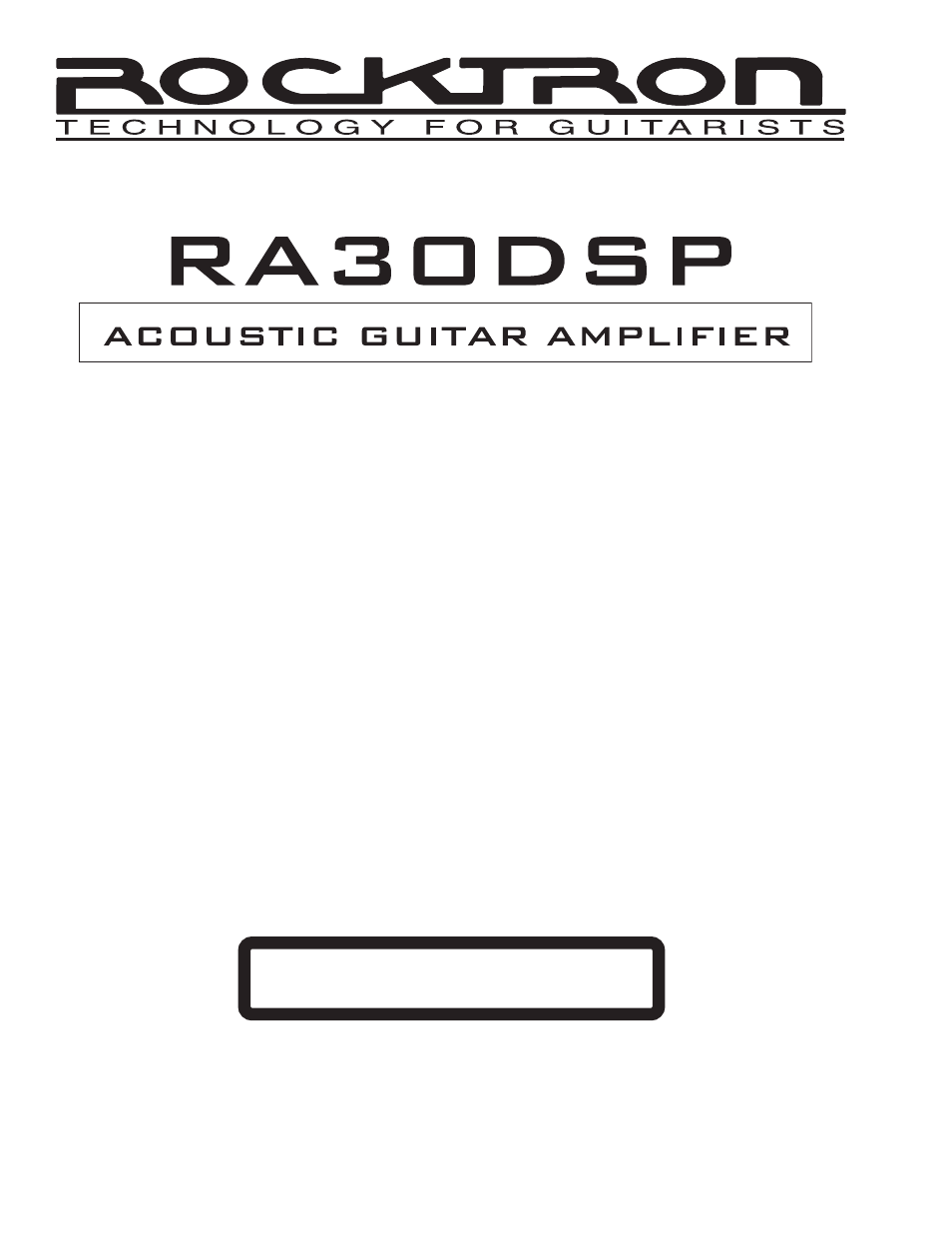 Rocktron RA30 DSP User Manual | Page 20 / 20