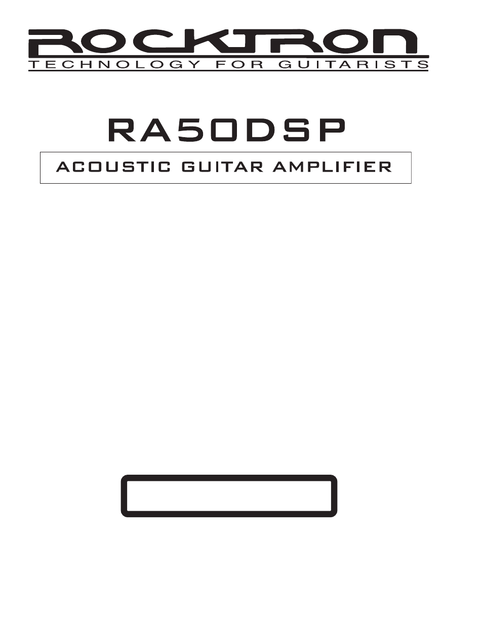 Rocktron RA50 DSP User Manual | Page 20 / 20