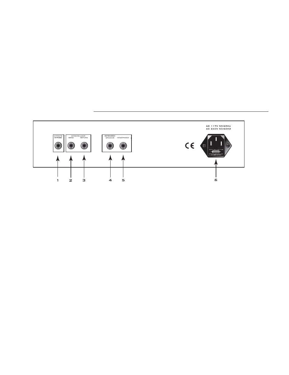 Back panel | Rocktron RA50 DSP User Manual | Page 5 / 20