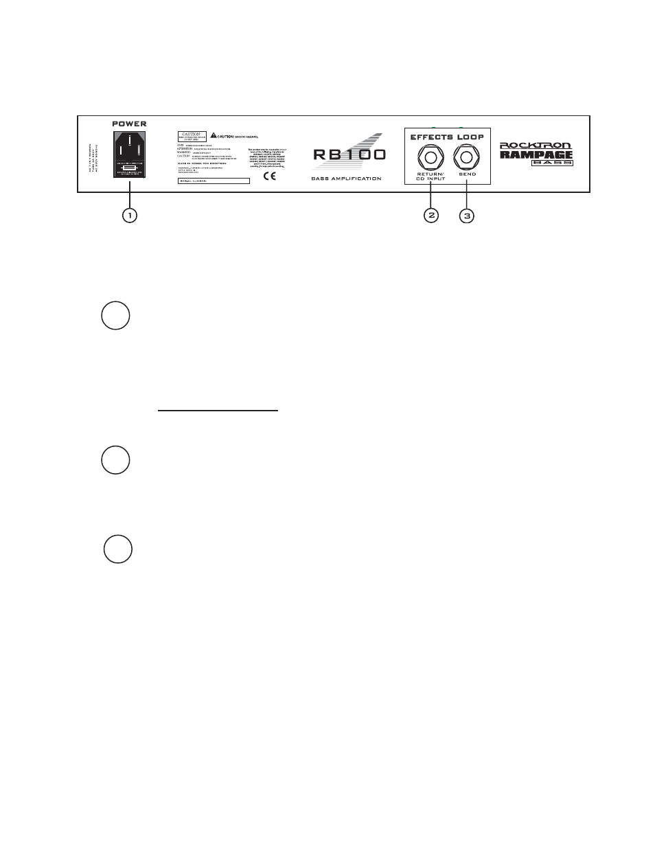 Back panel | Rocktron Rampage RB 100 User Manual | Page 5 / 8