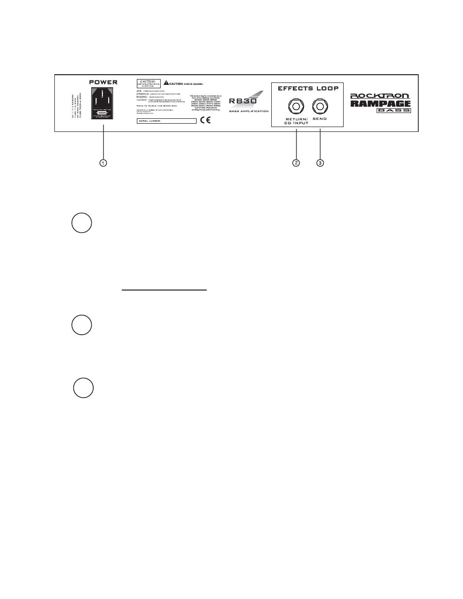 Back panel | Rocktron Rampage RB 30 User Manual | Page 5 / 8