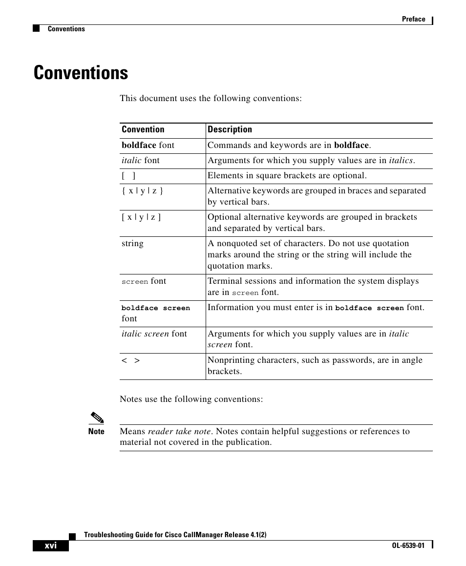 Conventions | Cisco OL-6539-01 User Manual | Page 5 / 11