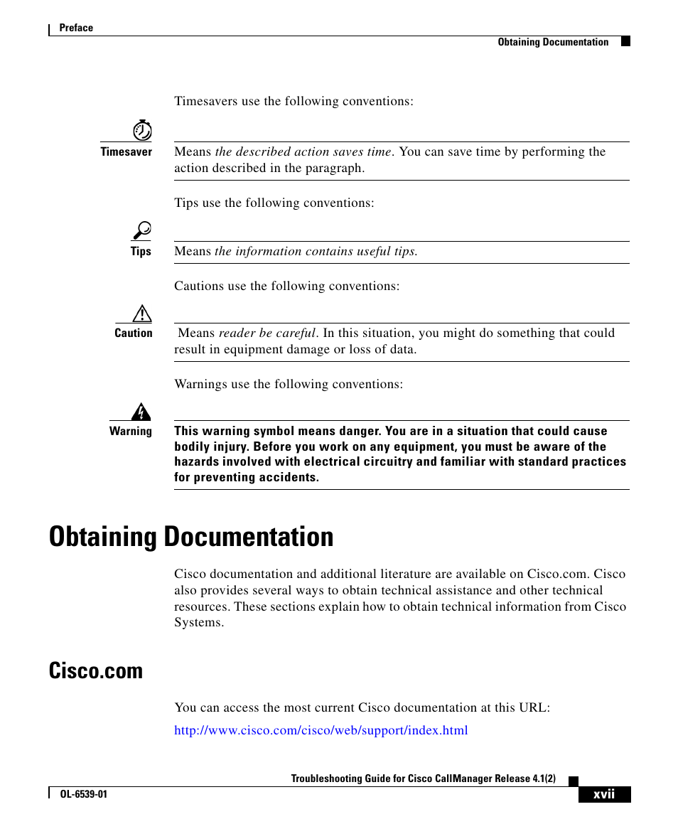 Obtaining documentation, Cisco.com | Cisco OL-6539-01 User Manual | Page 6 / 11