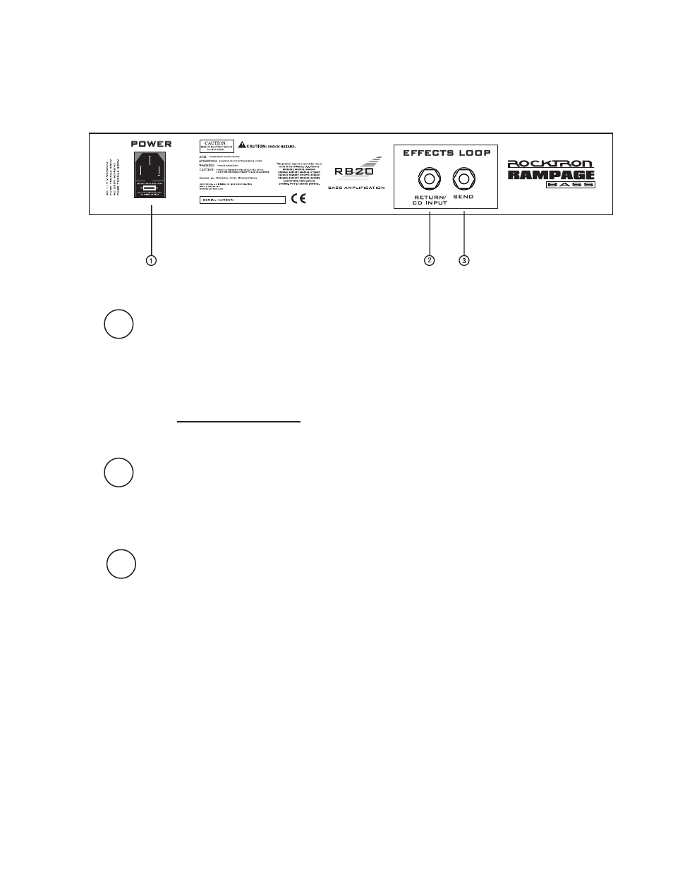 Back panel | Rocktron Rampage RB 20 User Manual | Page 5 / 8