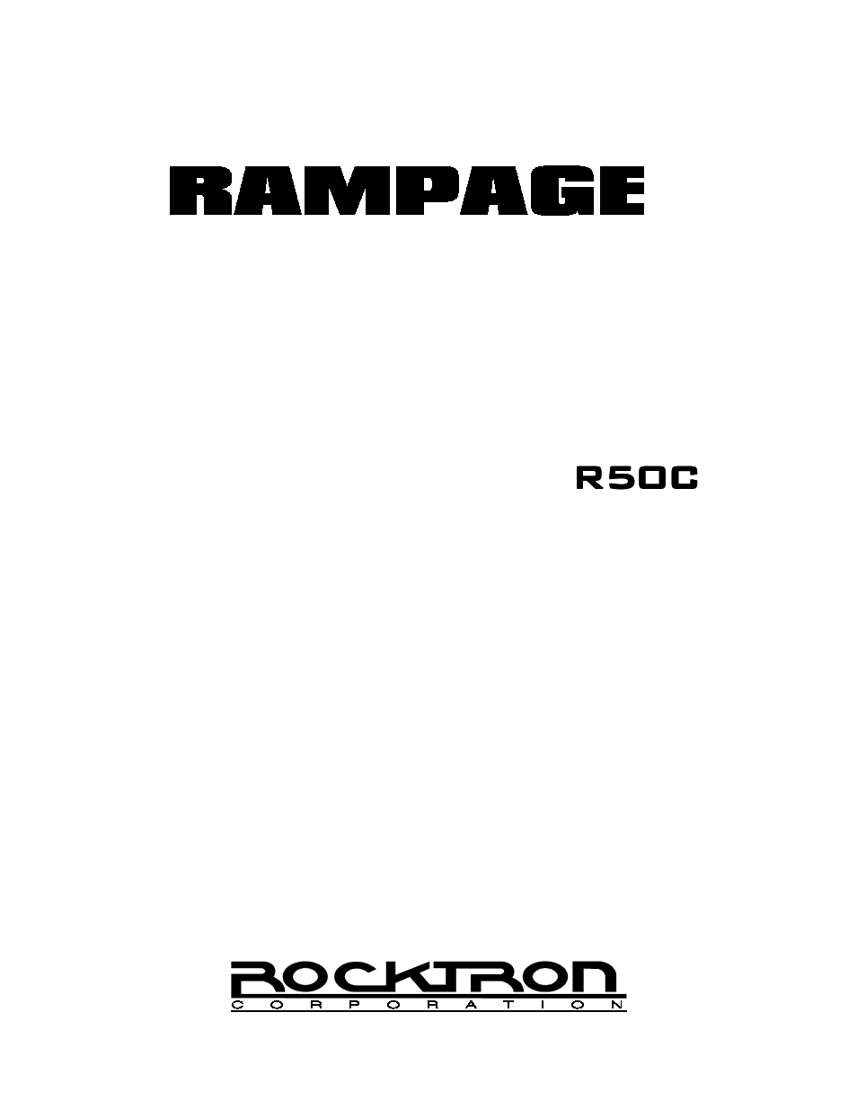 Rocktron Rampage R50 C User Manual | 8 pages