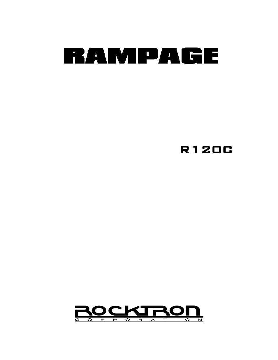 Rocktron Rampage R120 User Manual | 8 pages