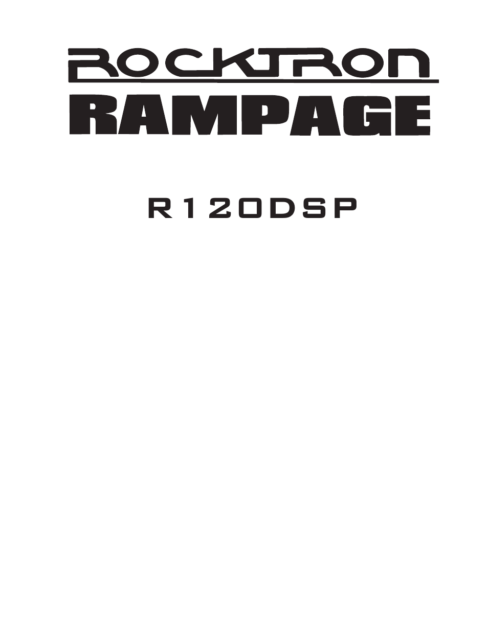 Rocktron Rampage R120 DSP User Manual | 8 pages