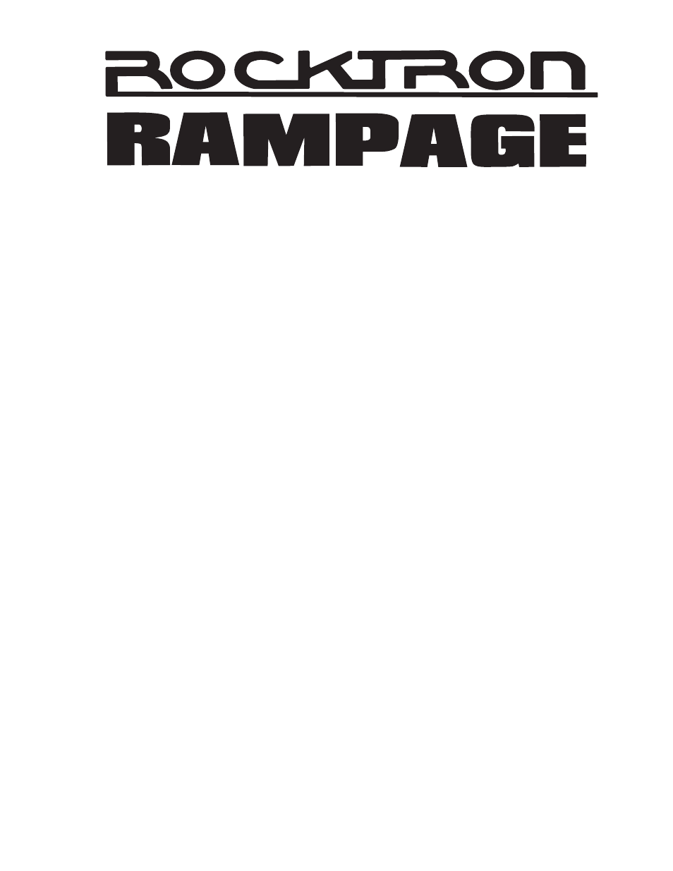 Rocktron Rampage RT122C User Manual | 8 pages