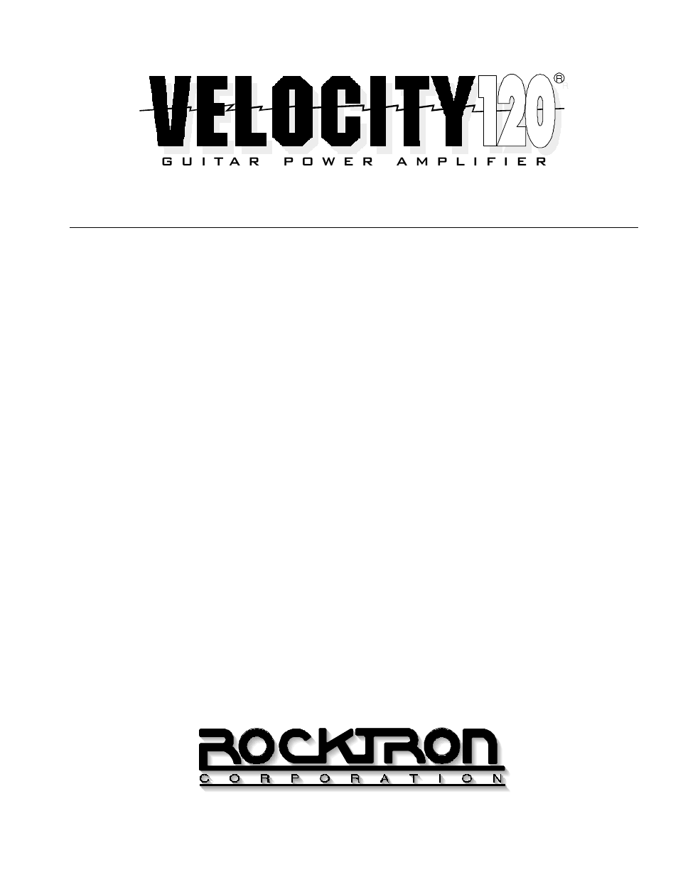 Rocktron Velocity 120 User Manual | 12 pages