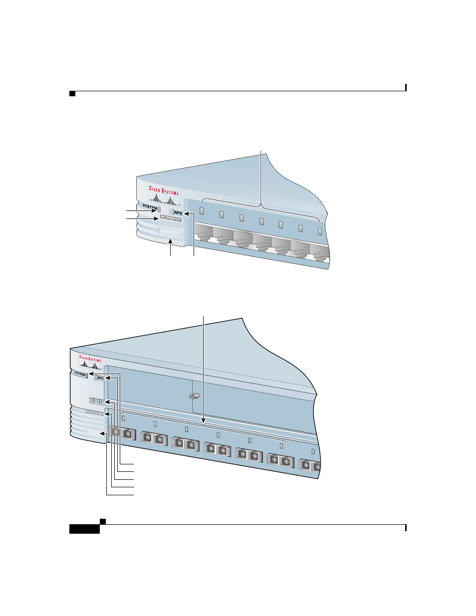 Figure 1-5, Figure 1-6, Rps led port mode leds | Cisco 2900 SERIES XL User Manual | Page 30 / 138