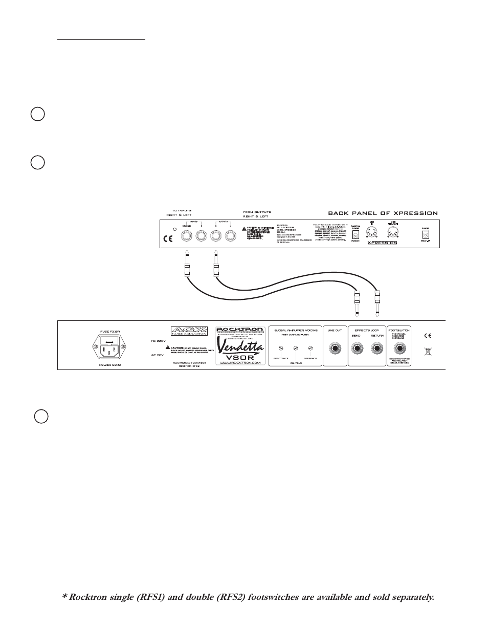 Effects loop | Rocktron Velocity V80R User Manual | Page 7 / 14