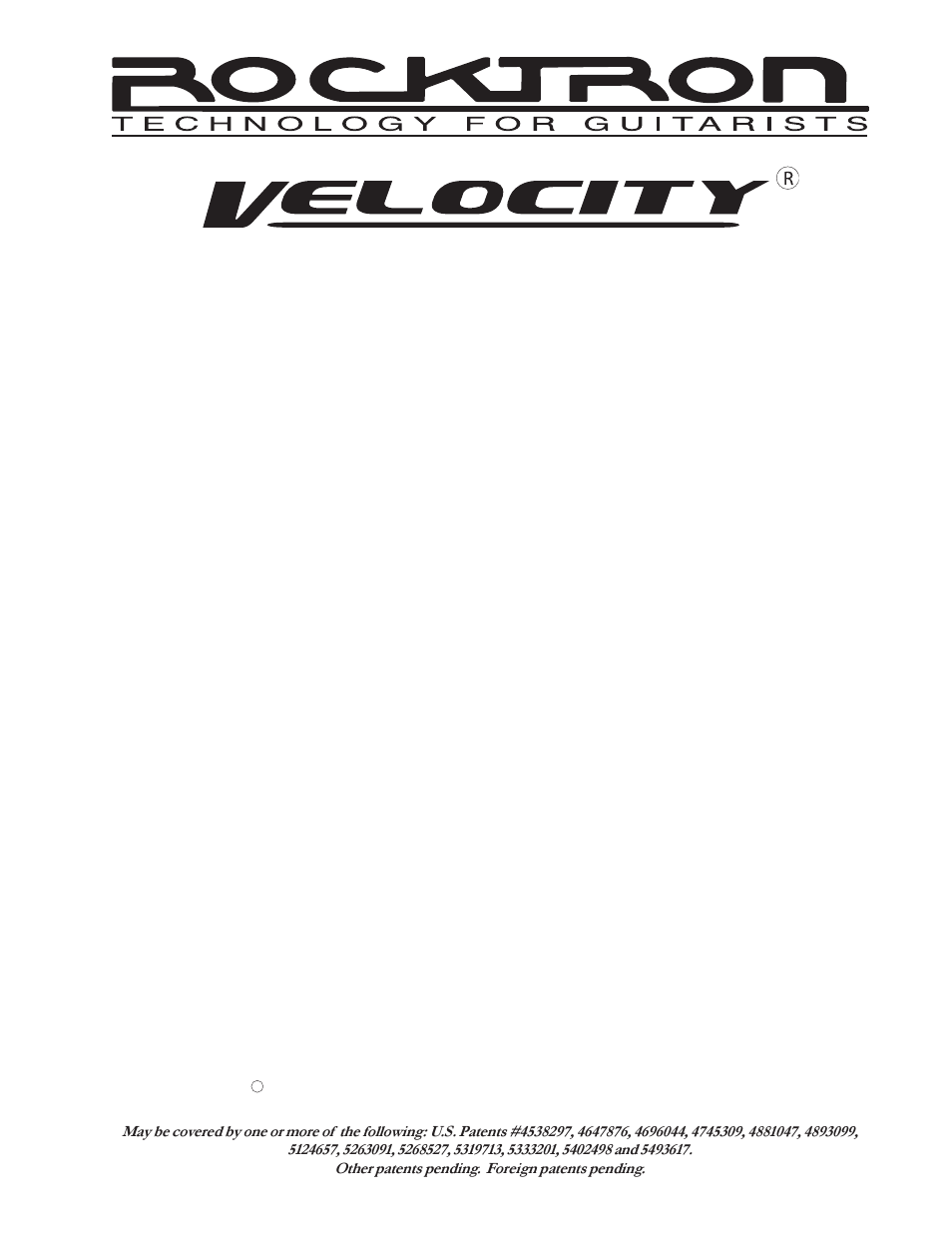 Rocktron Velocity VG08 User Manual | 4 pages