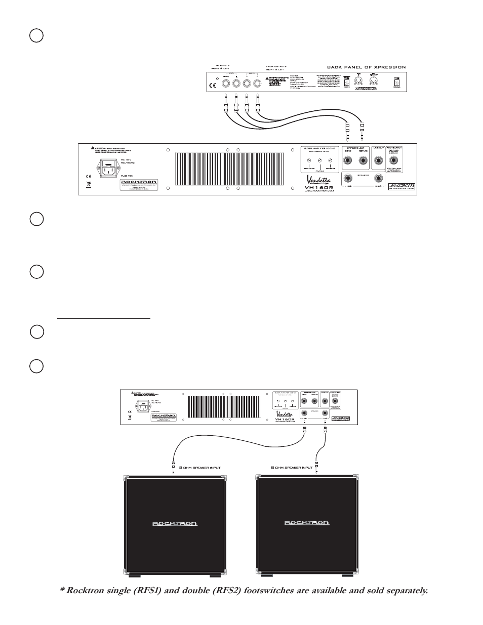 Speaker jacks | Rocktron Velocity VH 160 R User Manual | Page 7 / 14