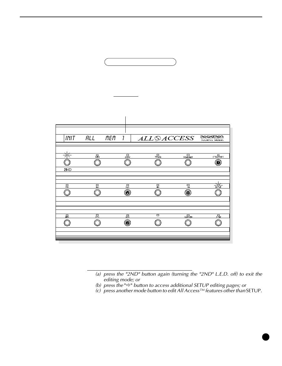 Init all mem 1 | Rocktron All Access User Manual | Page 30 / 77