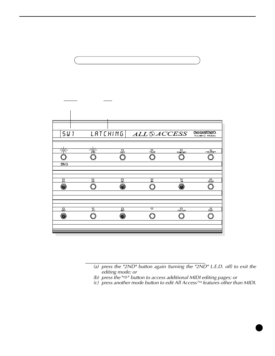 Sw1 latching | Rocktron All Access User Manual | Page 40 / 77