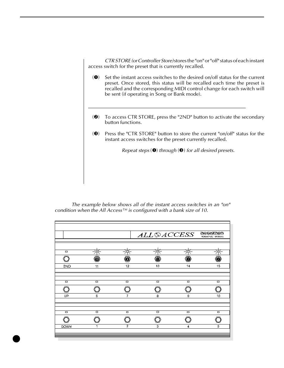 Ctr store, Custom | Rocktron All Access User Manual | Page 63 / 77